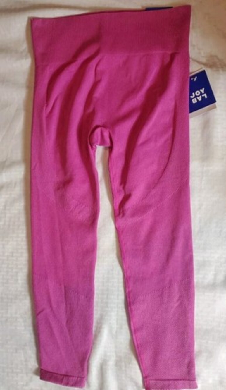Joylab Women's High-Rise 7/8 Leggings Large Festival Purple Orchid Ribbed